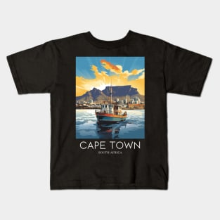 A Pop Art Travel Print of Cape Town - South Africa Kids T-Shirt